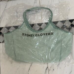Stoney Clover Lane Scoop Tote-Tweed-Mint-Cherry on Top Collection.